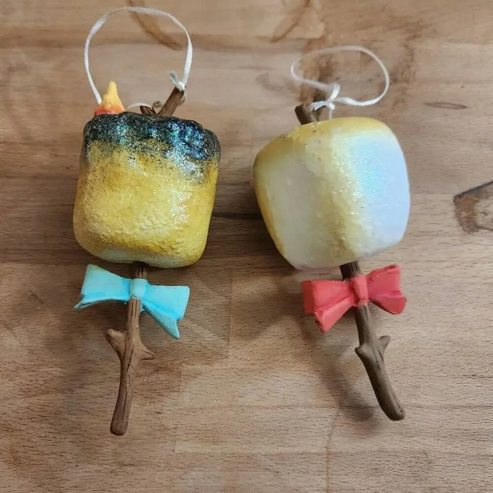 One Hundred 80 Degrees Marshmallow couple ornaments